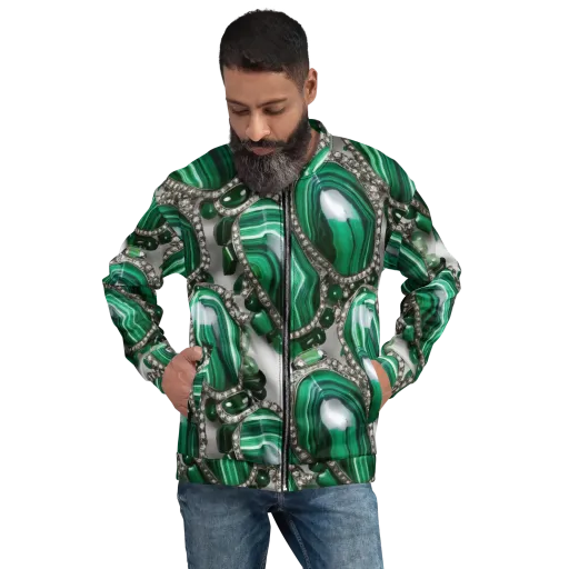 Malachite Royale on a Bomber Jacket