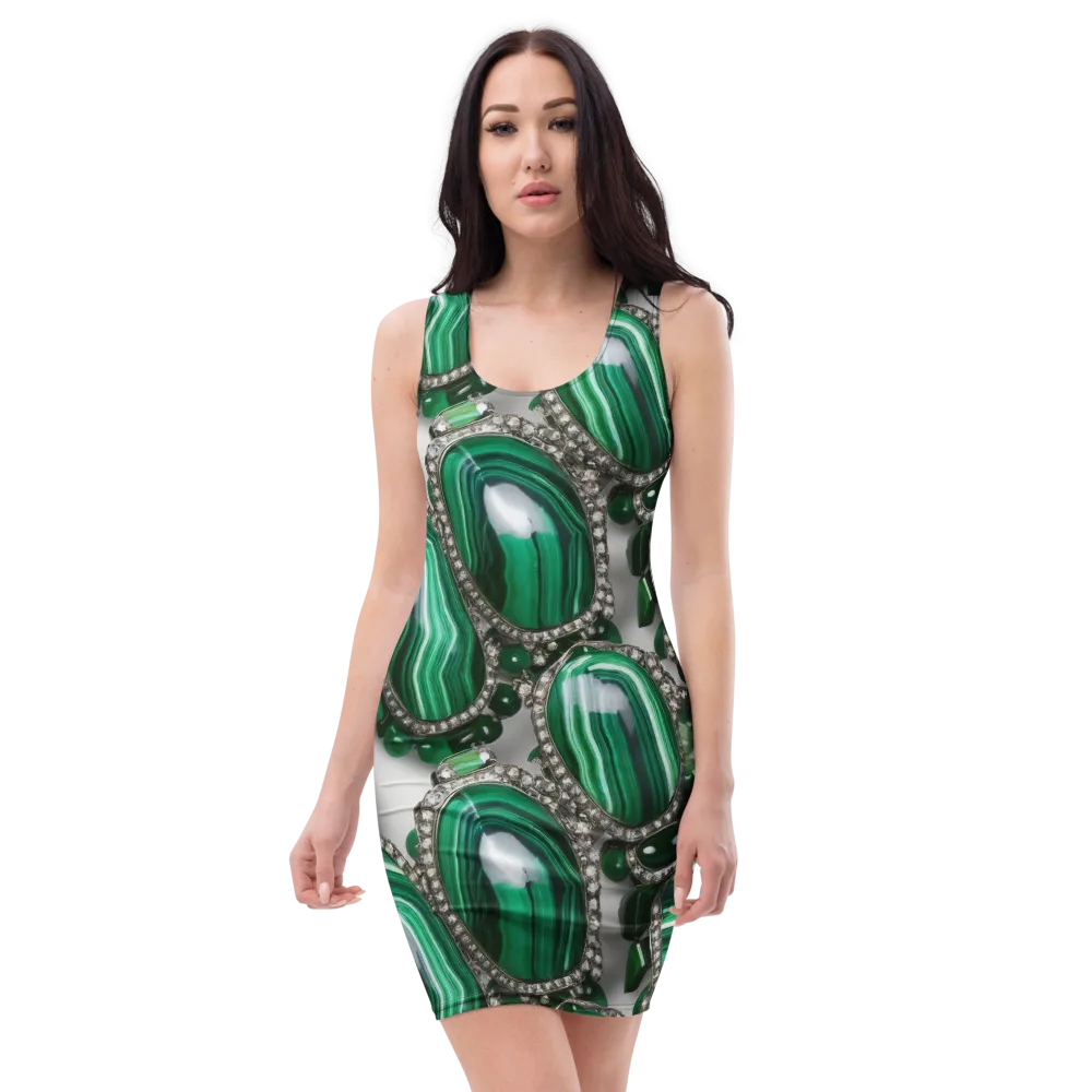 Malachite Royale on Bodycon Dress — Front