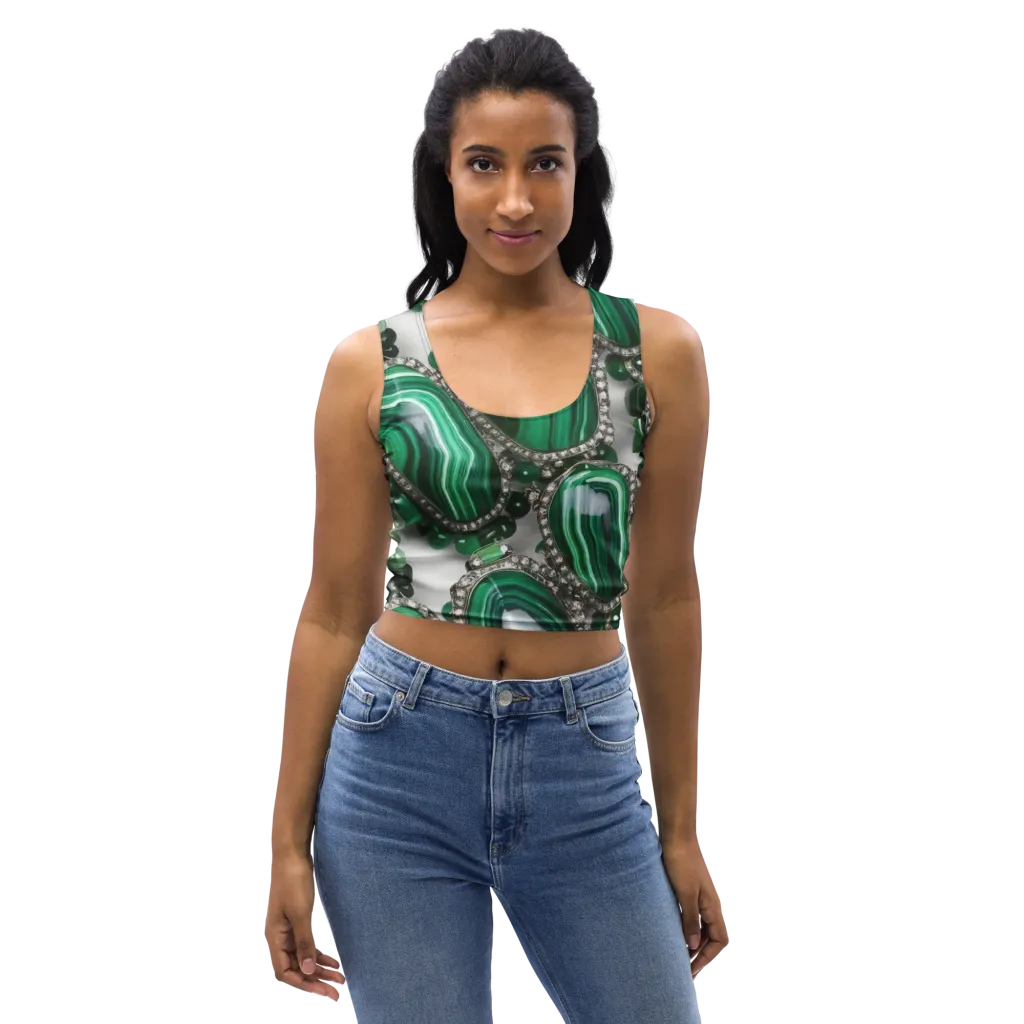 Malachite Royale on Crop Top — Front