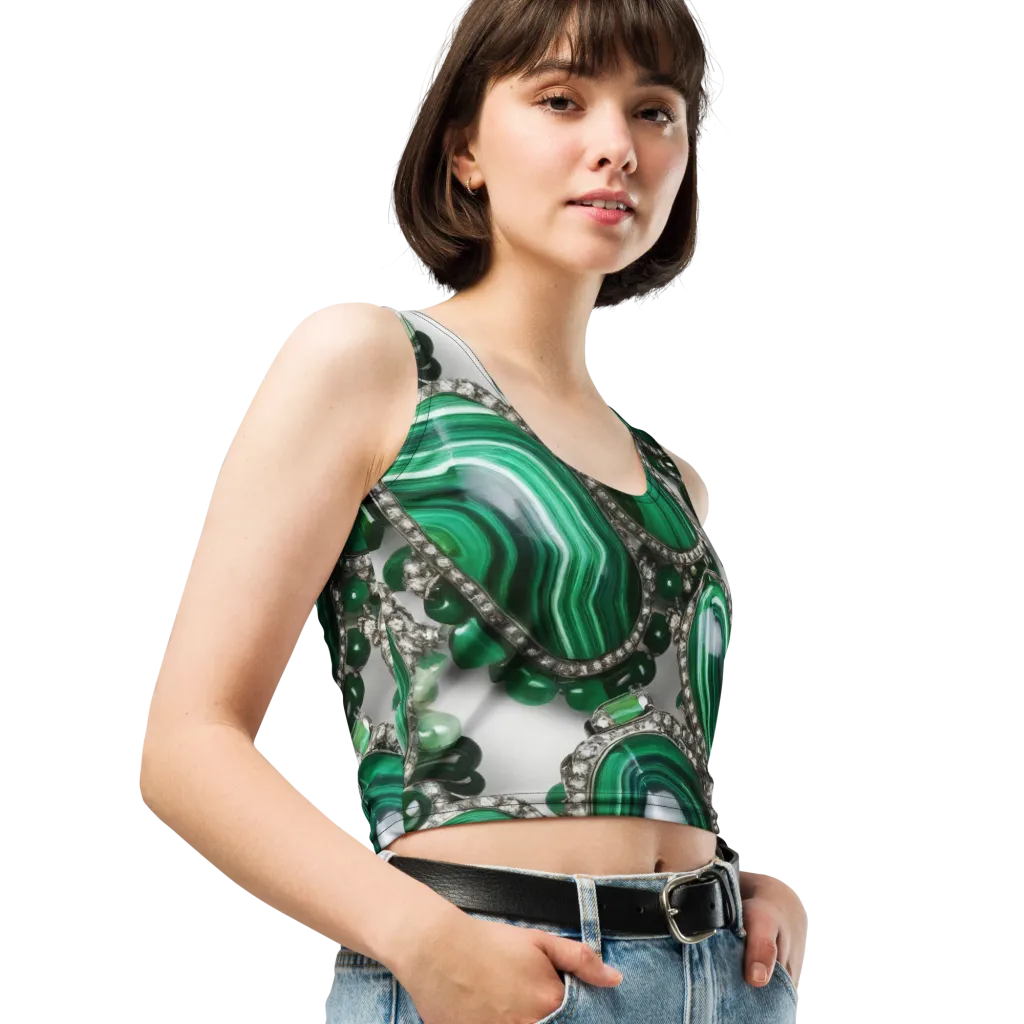 Malachite Royale on Crop Top — Right Front
