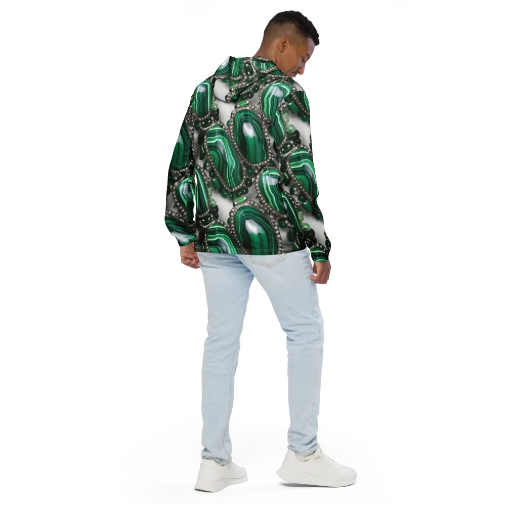 Malachite Royale on Men's Windbreaker — Back