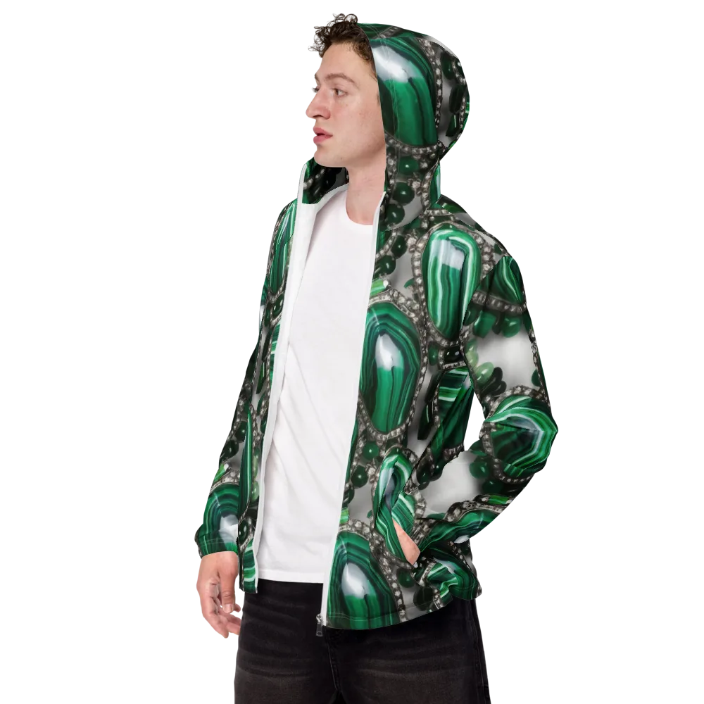 Malachite Royale on Men's Windbreaker — Left Front