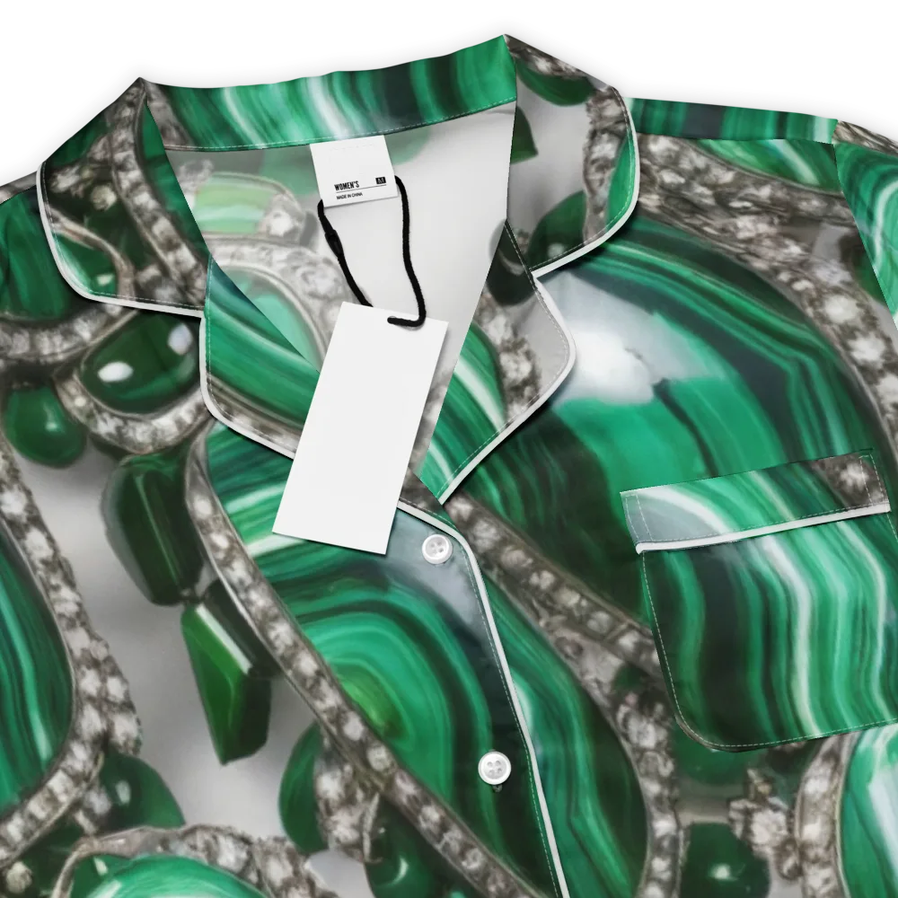 Malachite Royale on Women's Short Sleeve Pajama Top — Product details