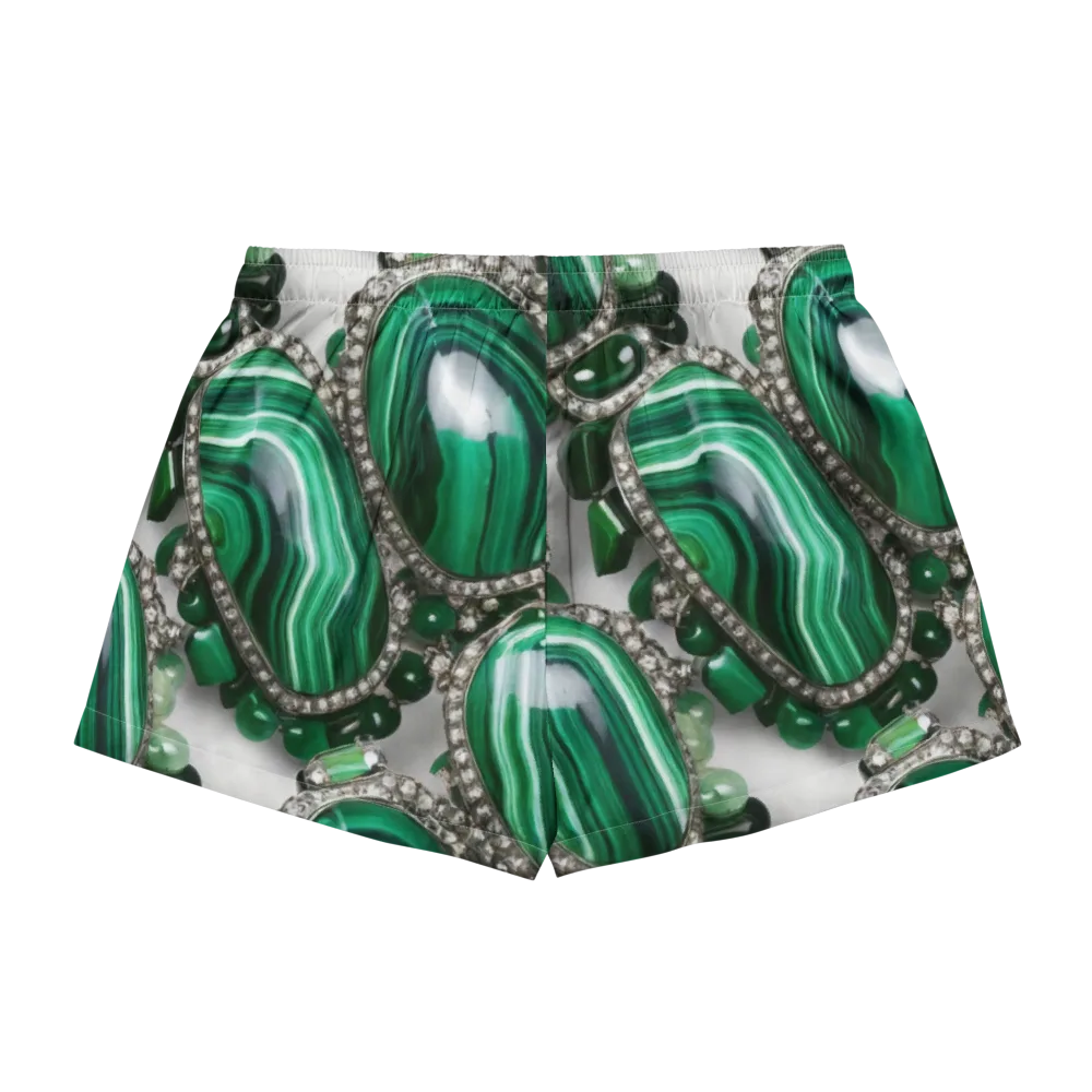 Malachite Royale on Women's Pajama Shorts — Back