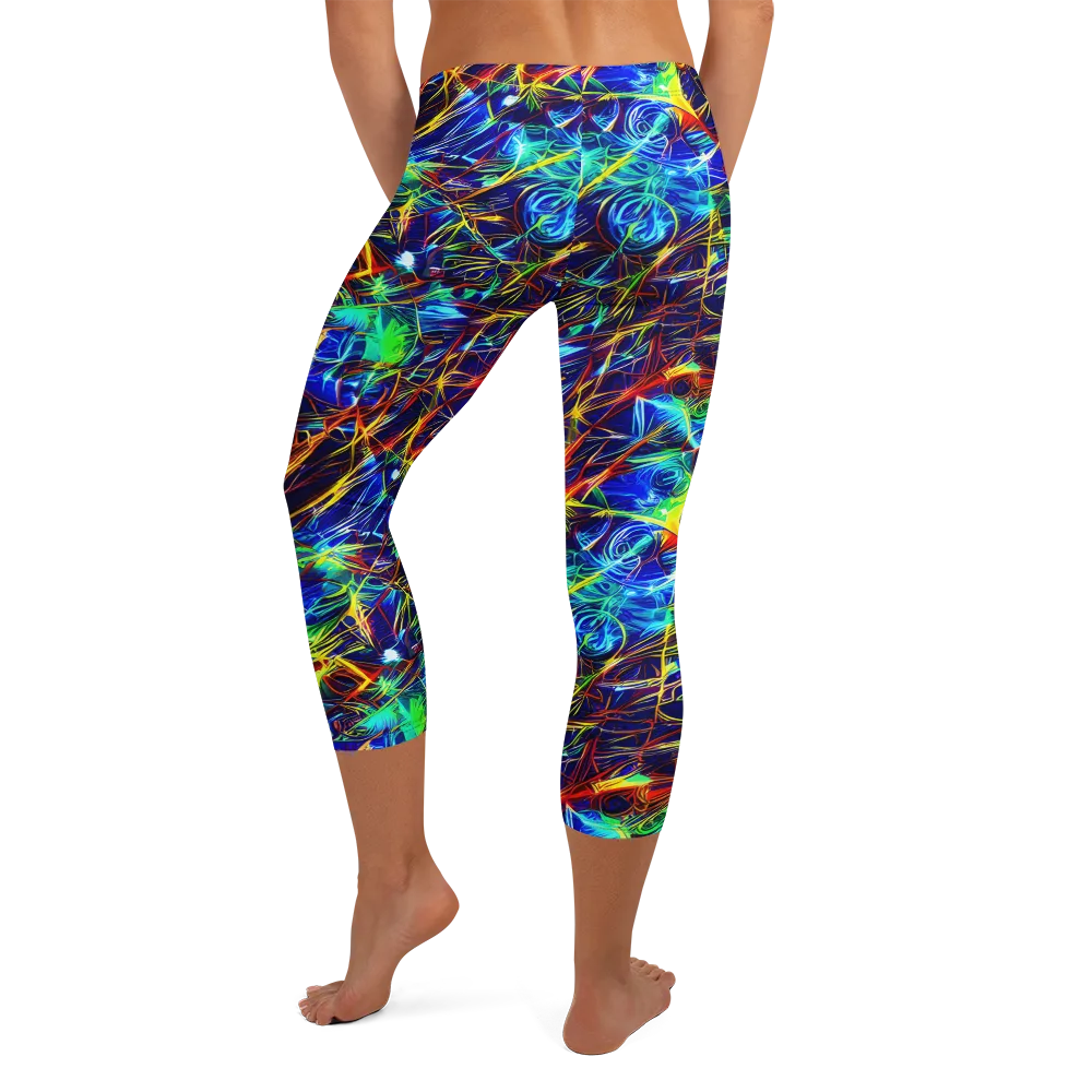 Limefire Cartography on Capri Leggings — Back