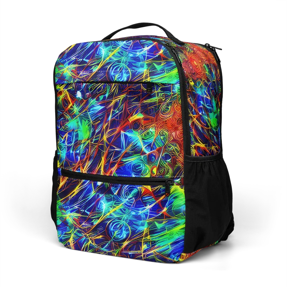 Limefire Cartography on Utility Backpack — Left Front