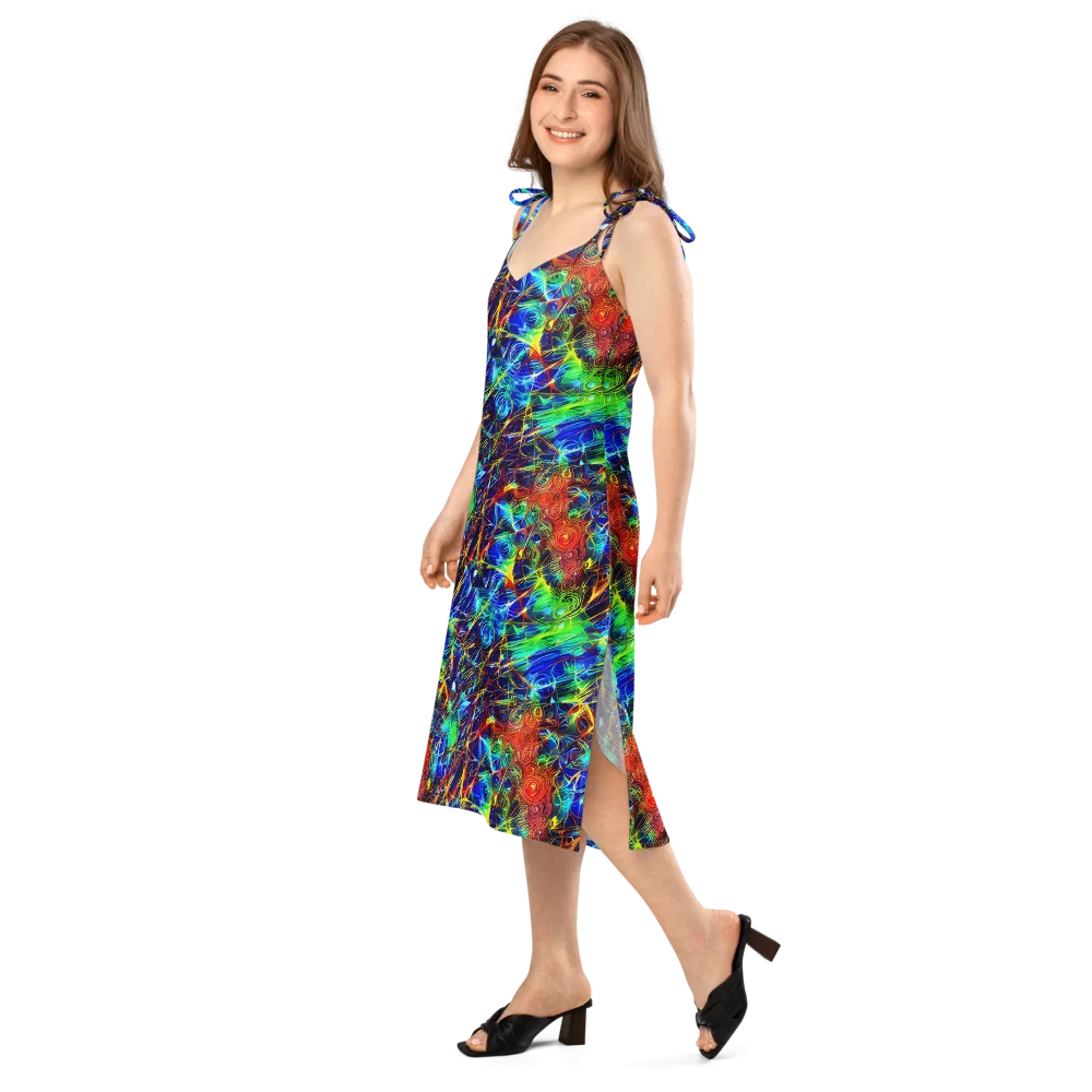 Limefire Cartography on Slip Dress — Left Front