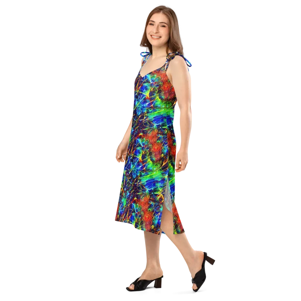 Limefire Cartography on Slip Dress — Left Front