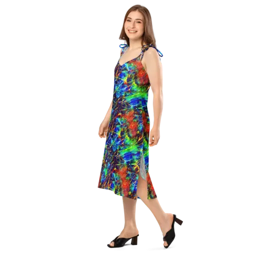 Limefire Cartography on a Slip Dress