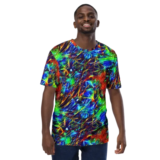 Limefire Cartography on a Men's Crew Neck T-Shirt