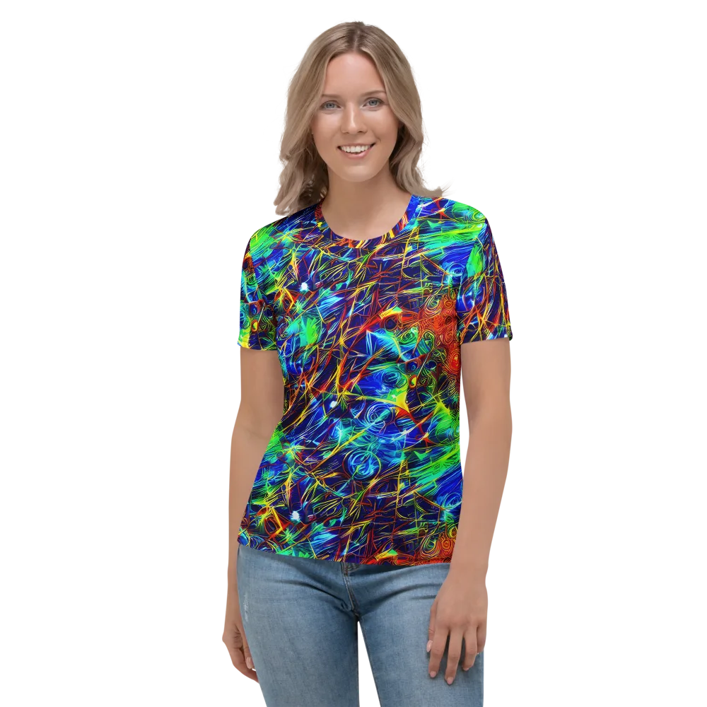 Limefire Cartography on Women's Crew Neck T-Shirt — Front