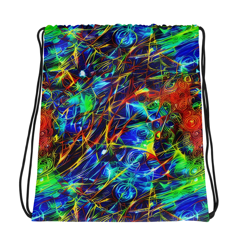 Limefire Cartography on Drawstring Bag — Photo
