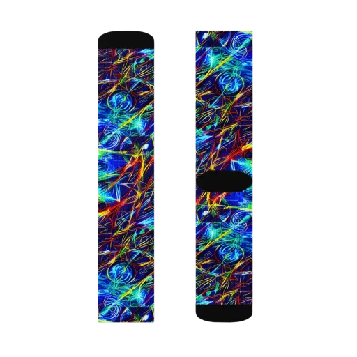 Limefire Cartography on a Socks
