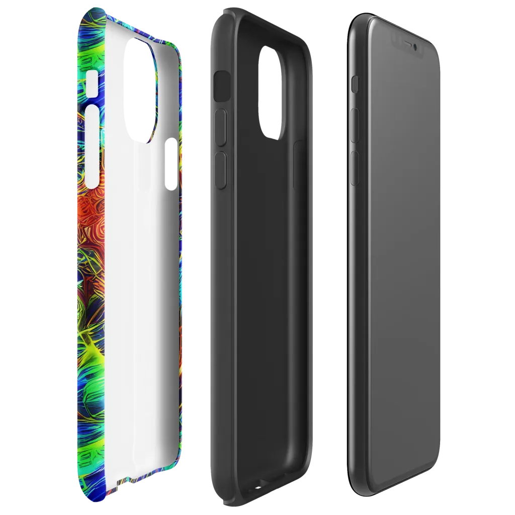 Limefire Cartography on Tough Case for iPhone® — Right