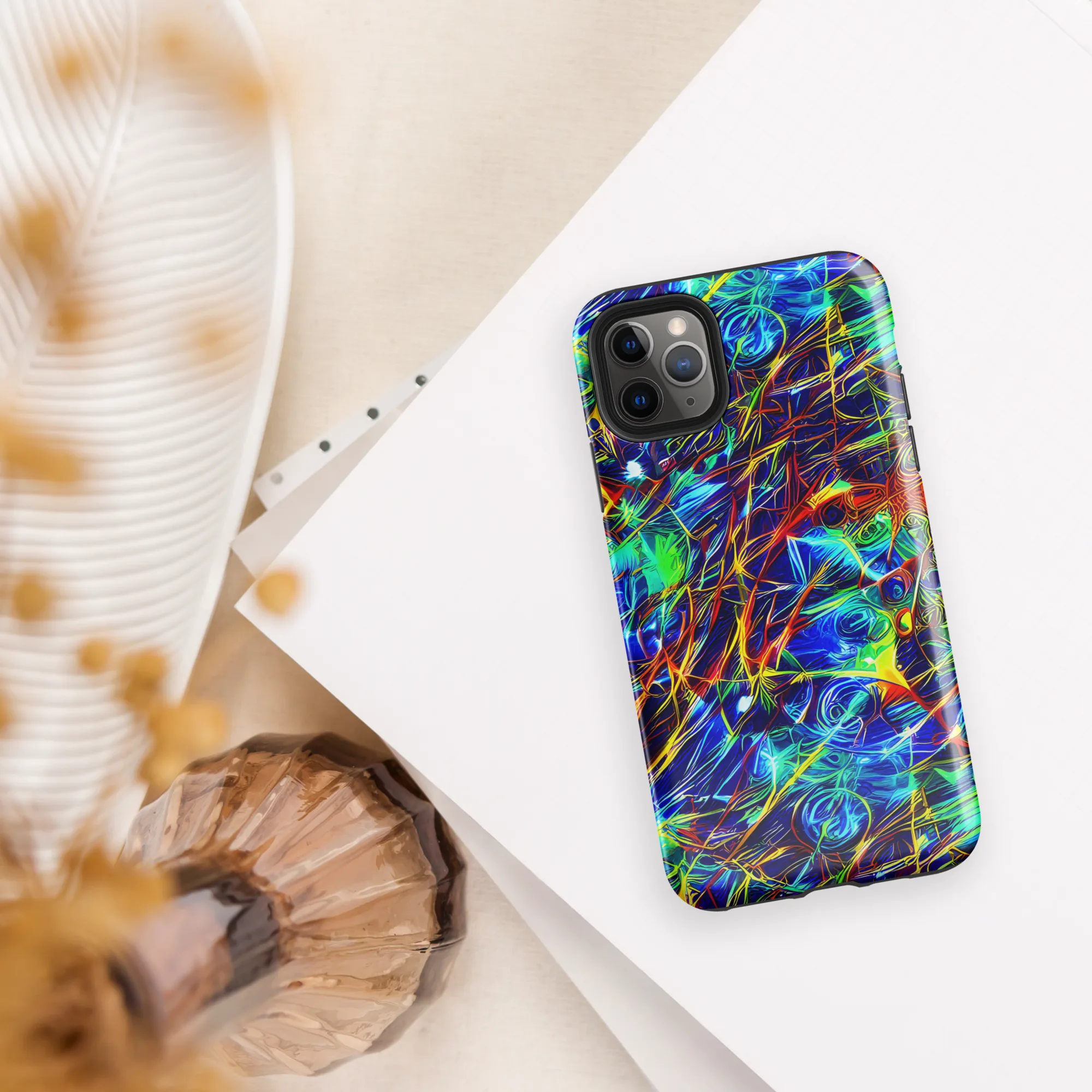 Limefire Cartography on Tough Case for iPhone® — Front
