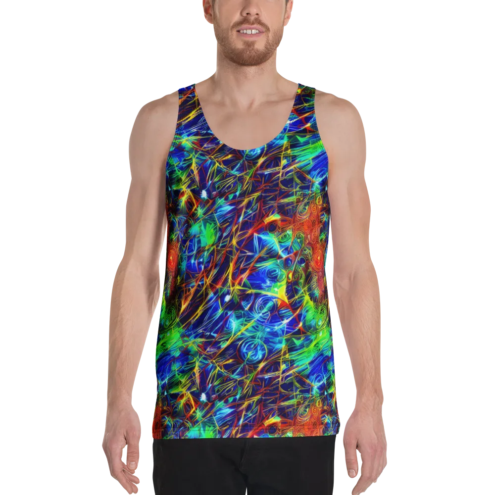 Limefire Cartography on Men's Tank Top — Front