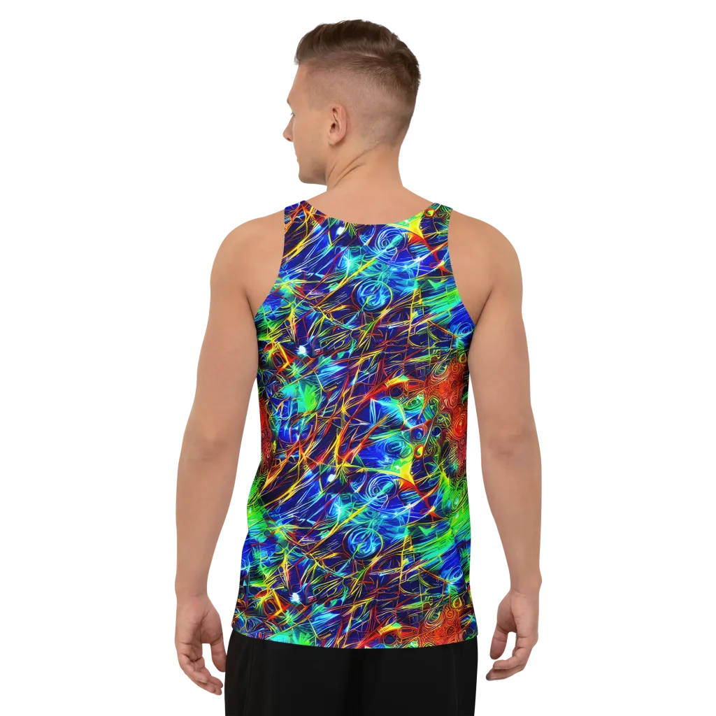 Limefire Cartography on Men's Tank Top — Back