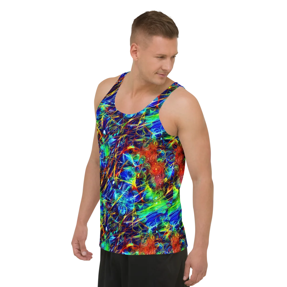 Limefire Cartography on Men's Tank Top — Left Front