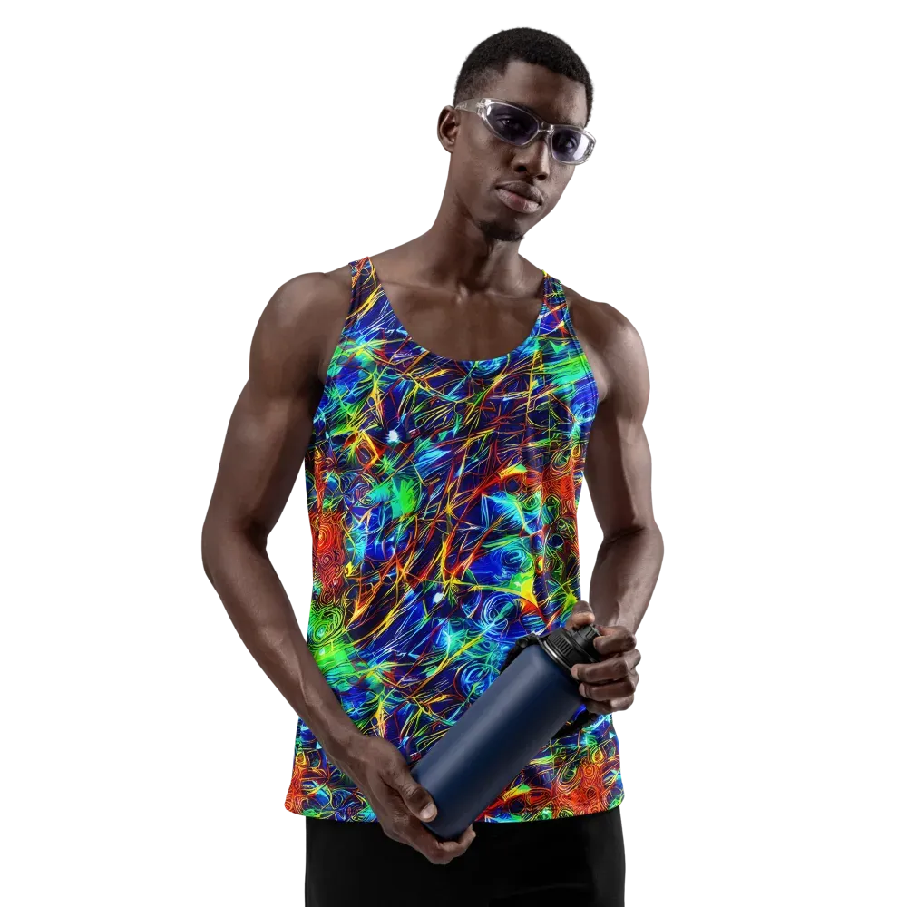 Limefire Cartography on Men's Tank Top — Front