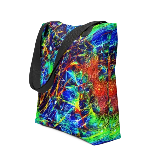 Limefire Cartography on a Tote Bag