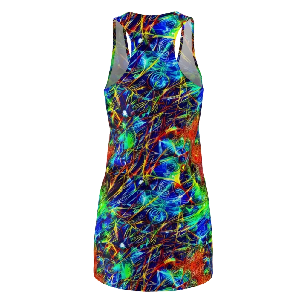 Limefire Cartography on Racerback Dress — Back