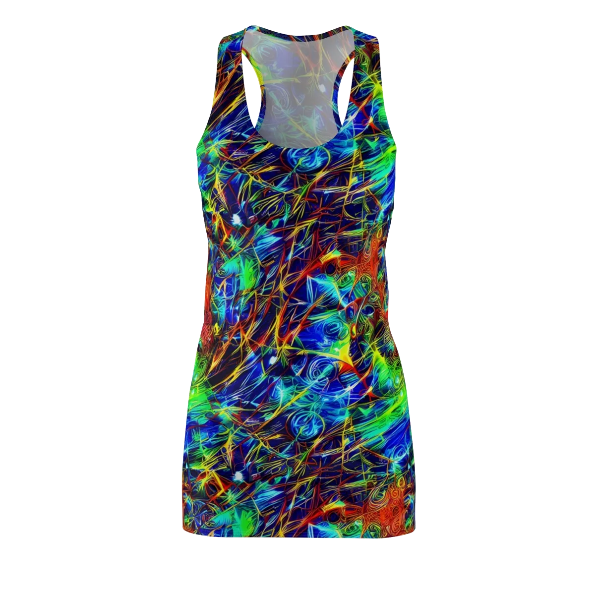 Limefire Cartography on Racerback Dress — Front