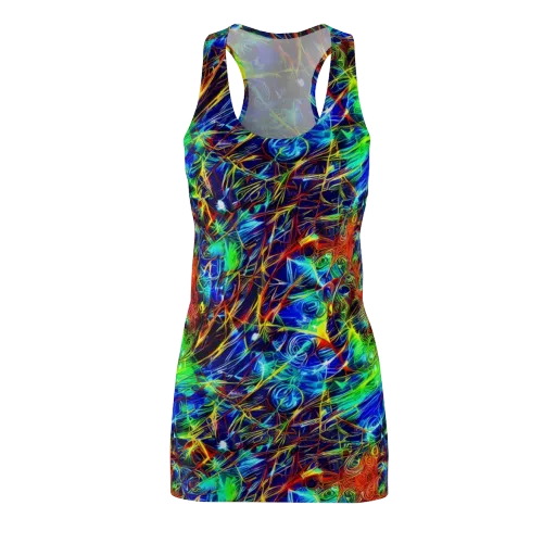 Limefire Cartography on a Racerback Dress
