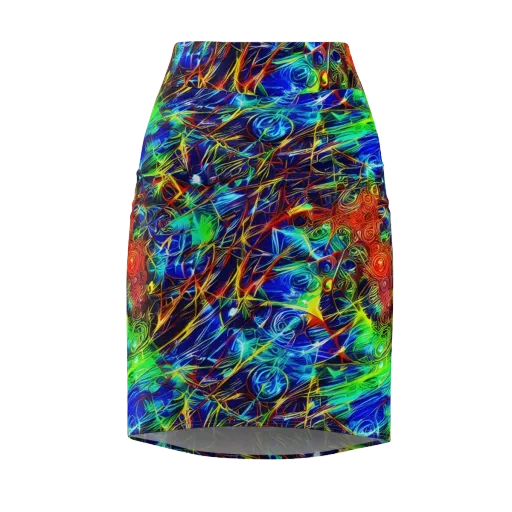Limefire Cartography on a Pencil Skirt
