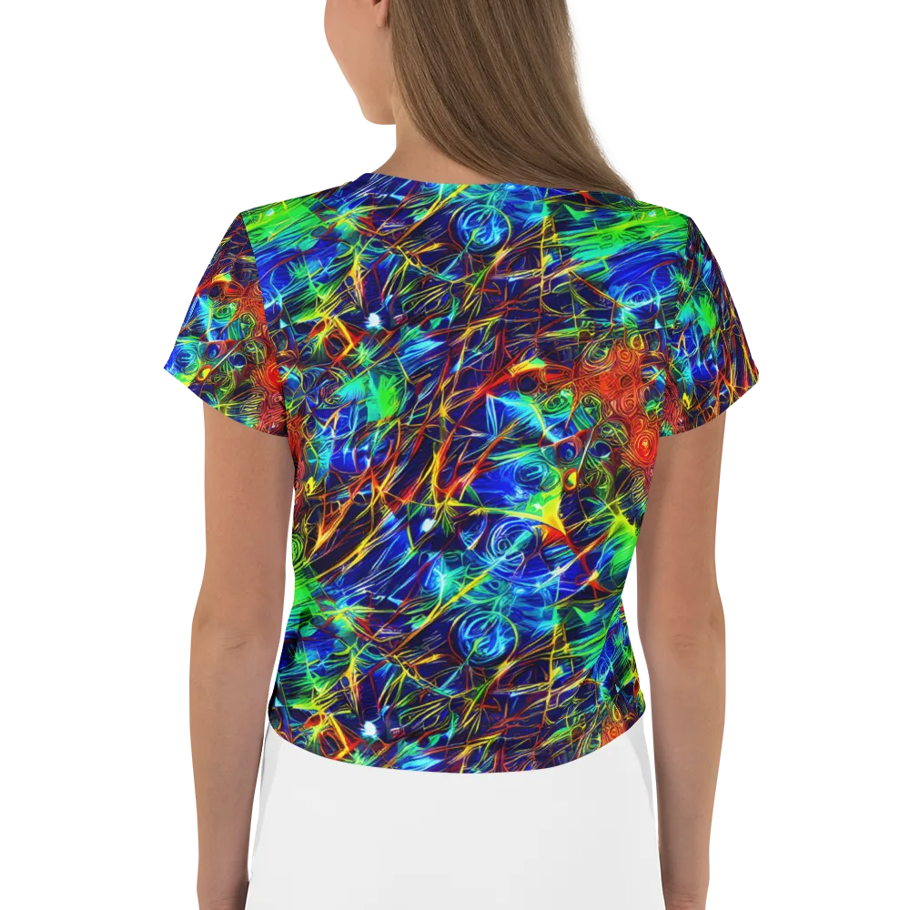 Limefire Cartography on Crop Tee — Back