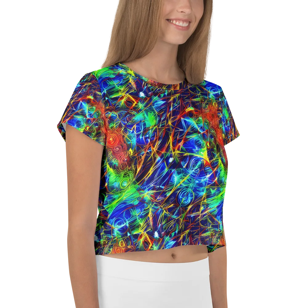 Limefire Cartography on Crop Tee — Right