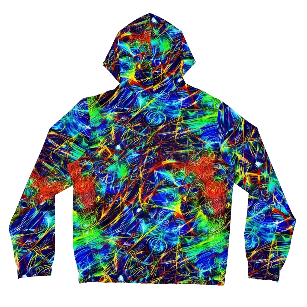 Limefire Cartography on Women's Full-Zip Hoodie — Back