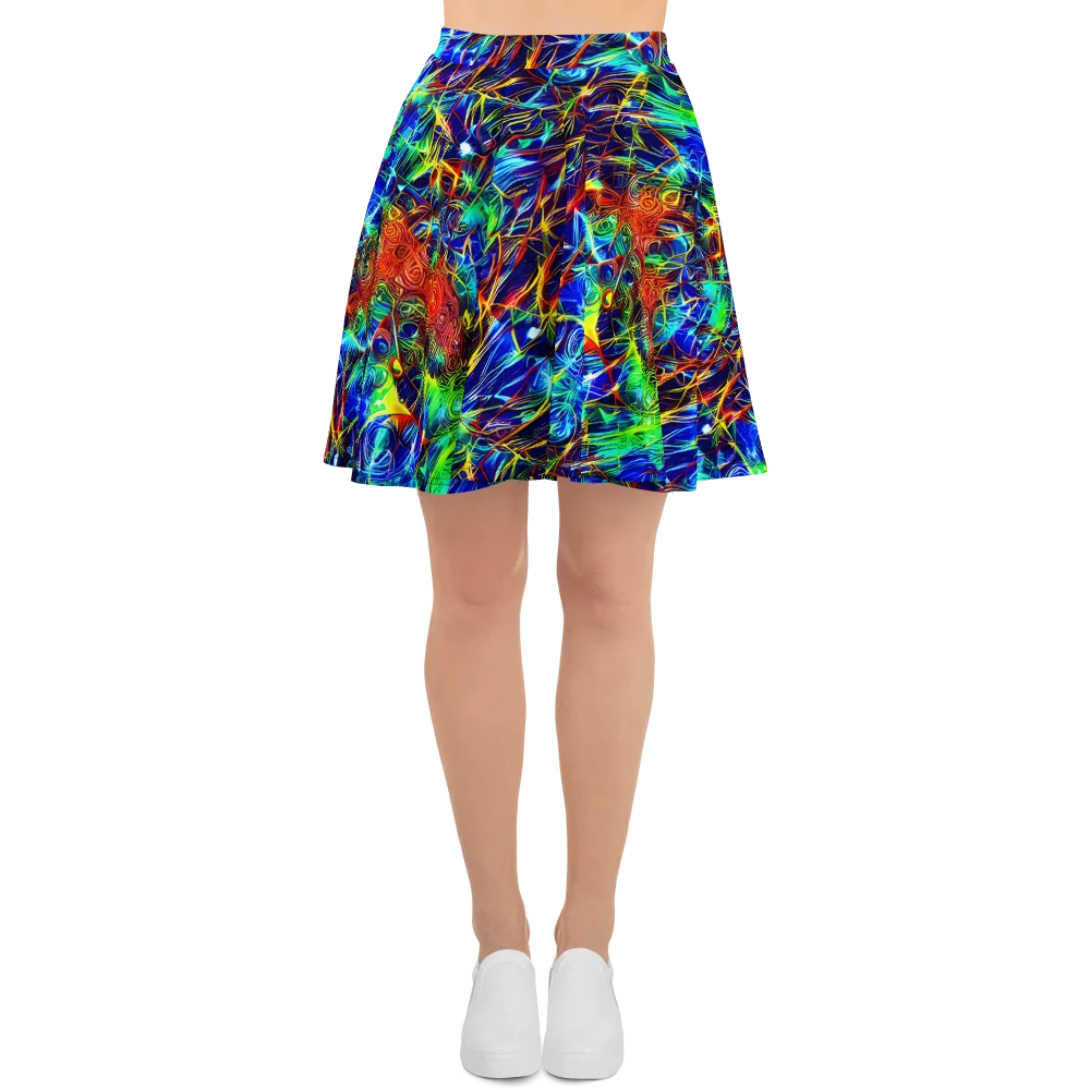 Limefire Cartography on Skater Skirt — Front
