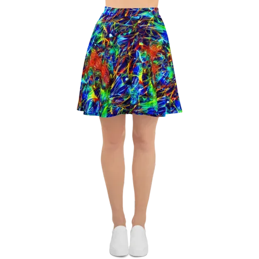 Limefire Cartography on a Skater Skirt