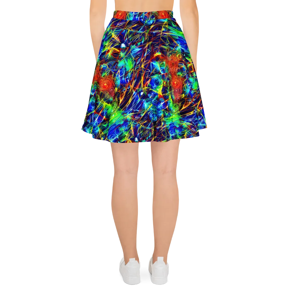 Limefire Cartography on Skater Skirt — Back