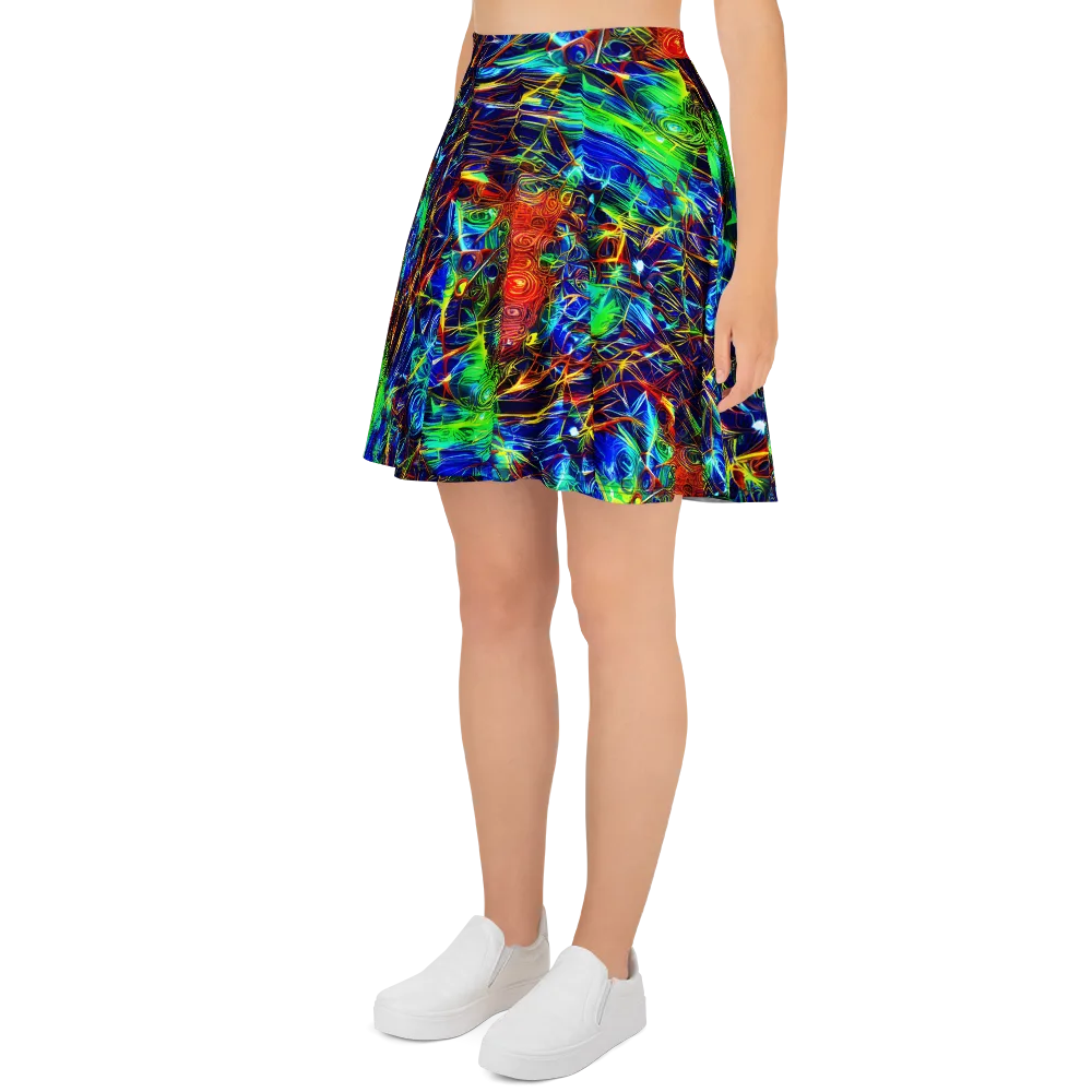 Limefire Cartography on Skater Skirt — Left