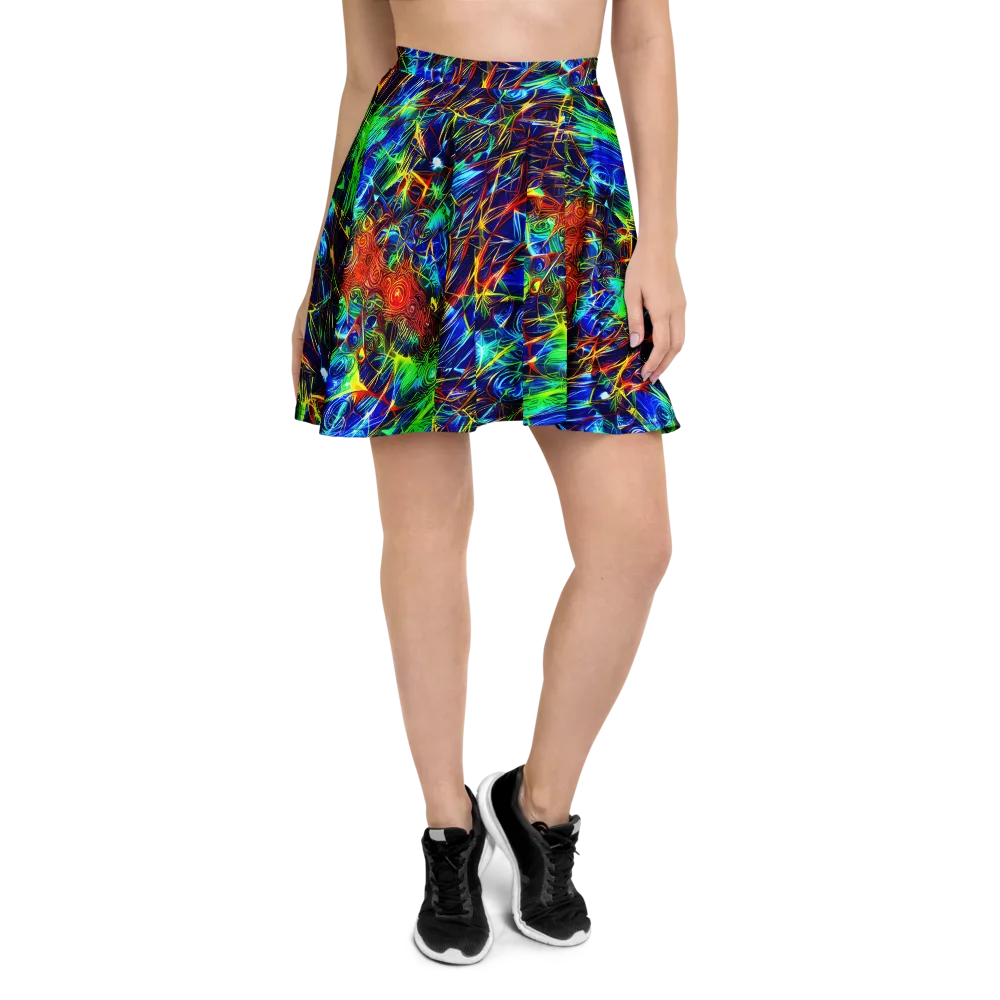 Limefire Cartography on Skater Skirt — Front