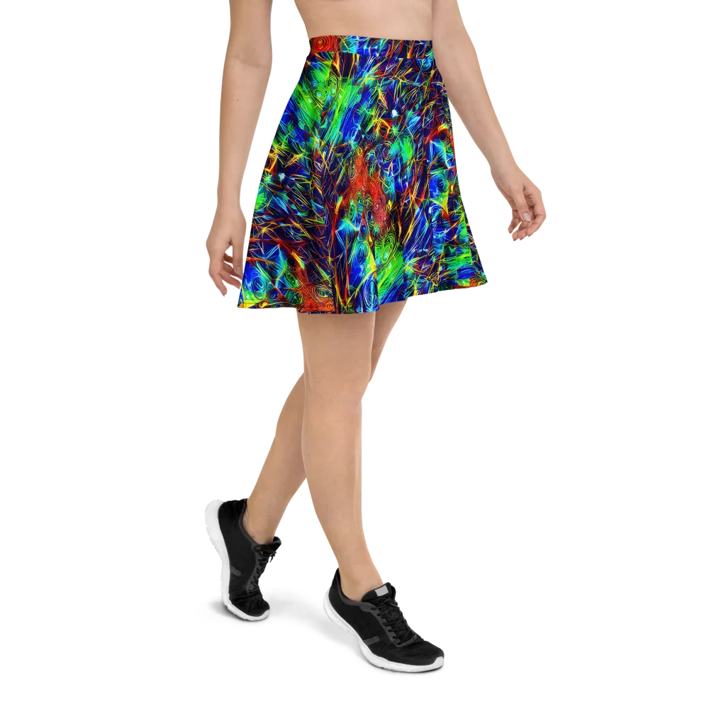 Limefire Cartography on Skater Skirt — Right
