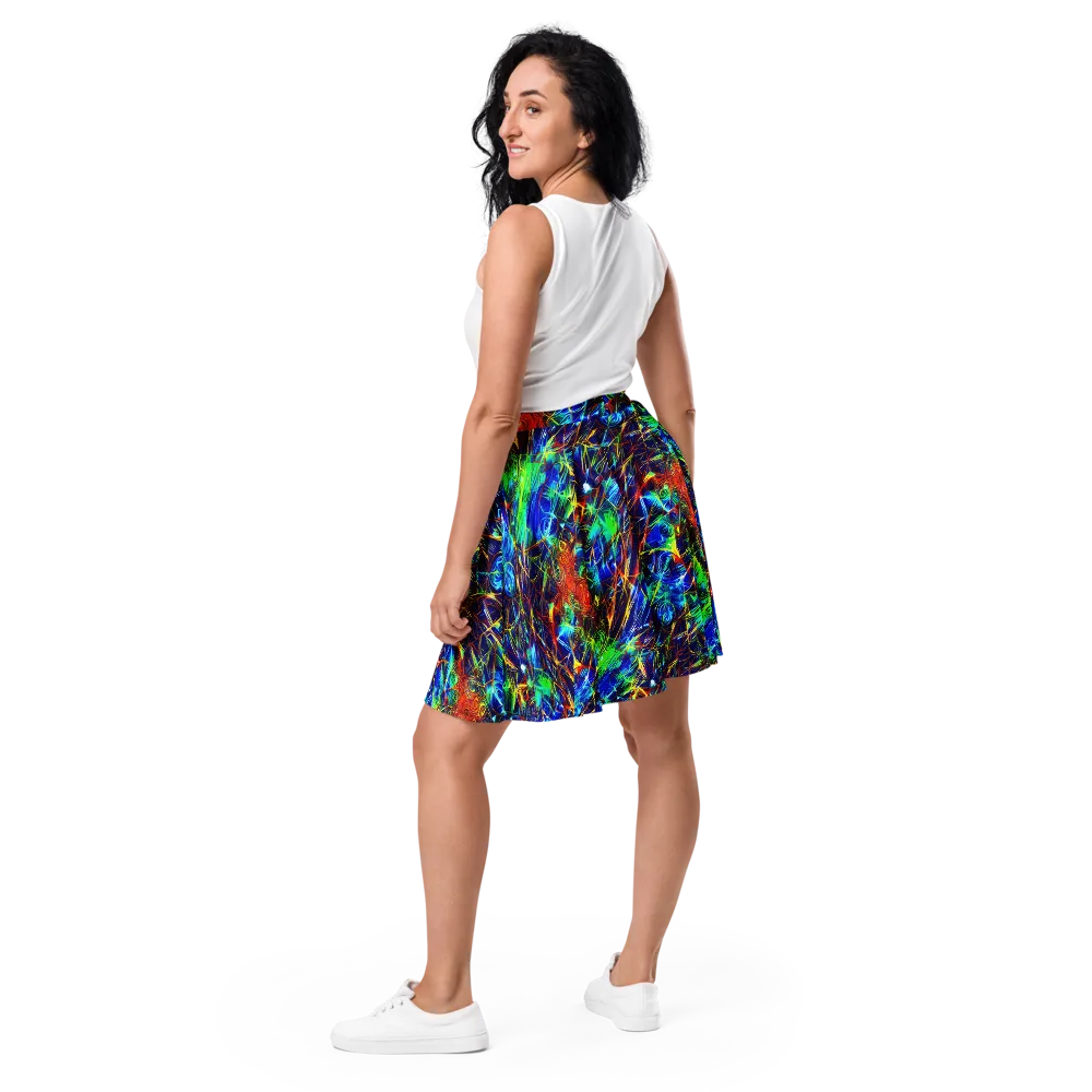 Limefire Cartography on Skater Skirt — Back