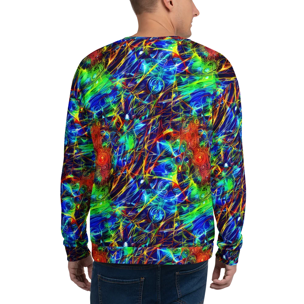 Limefire Cartography on Sweatshirt — Back