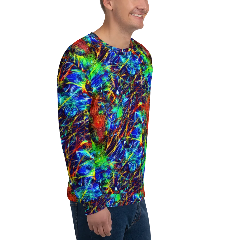 Limefire Cartography on Sweatshirt — Right Front