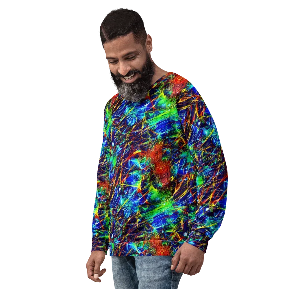 Limefire Cartography on Sweatshirt — Left Front