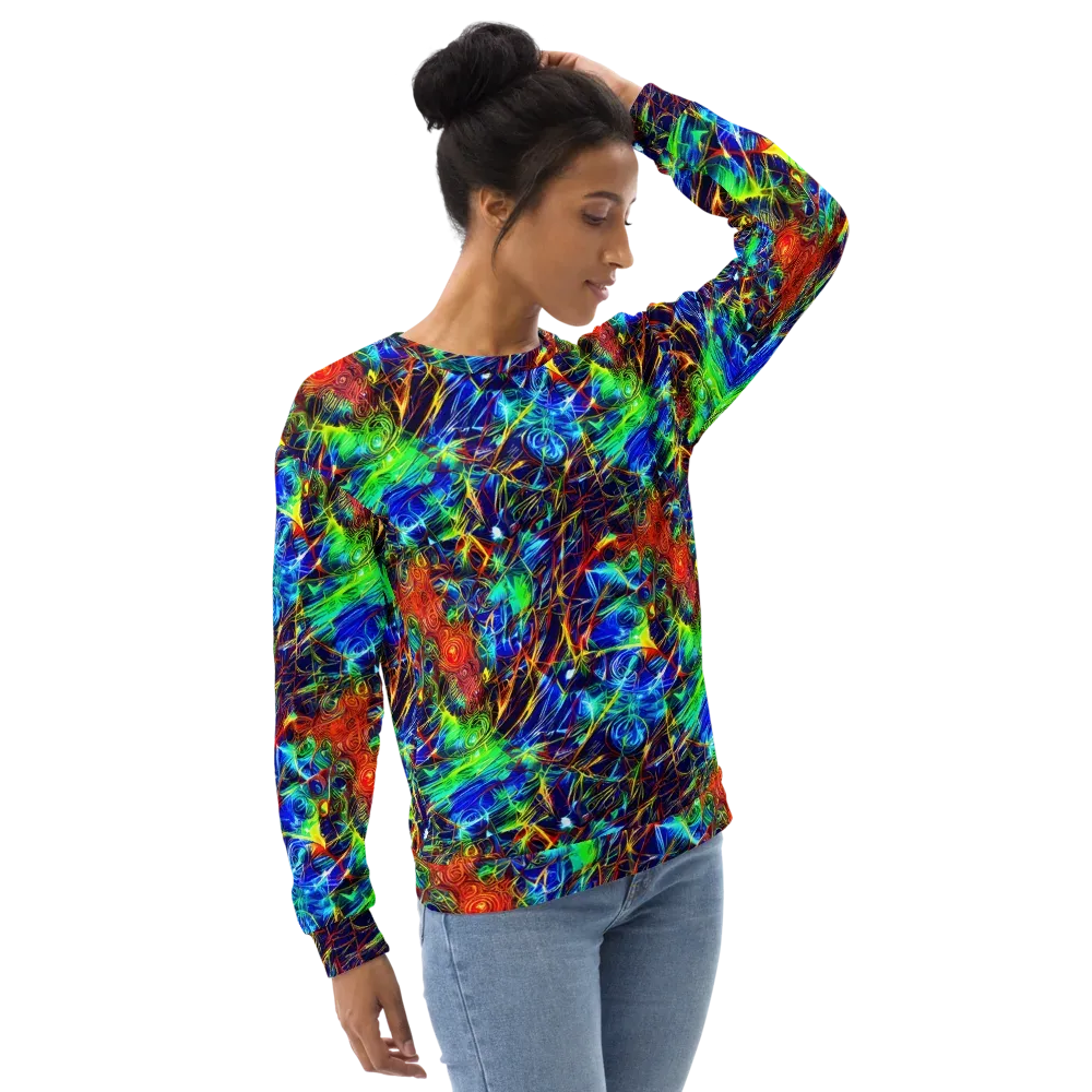 Limefire Cartography on Sweatshirt — Right Front
