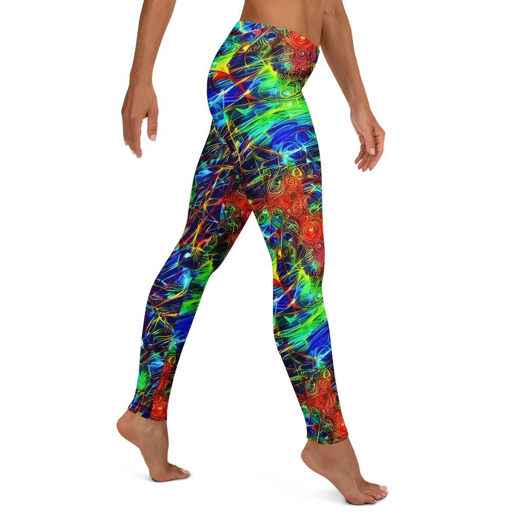 Limefire Cartography on Leggings — Right