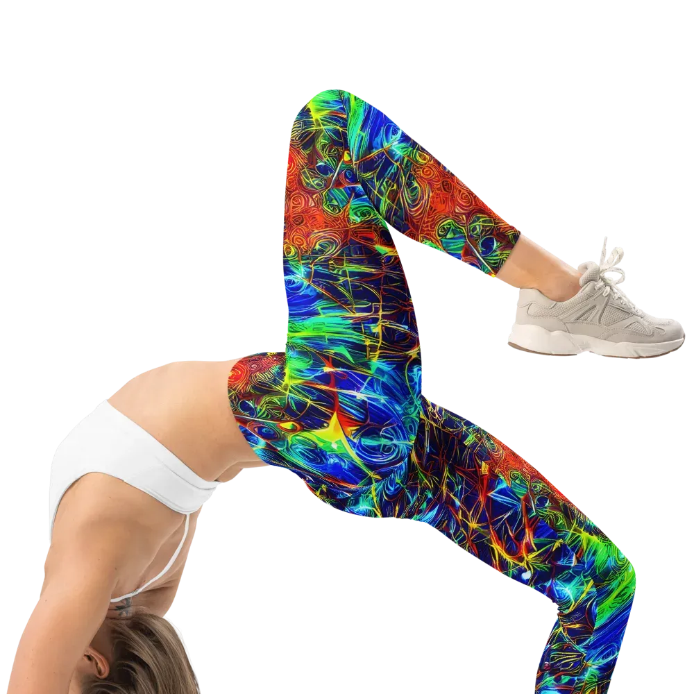 Limefire Cartography on Leggings — Right