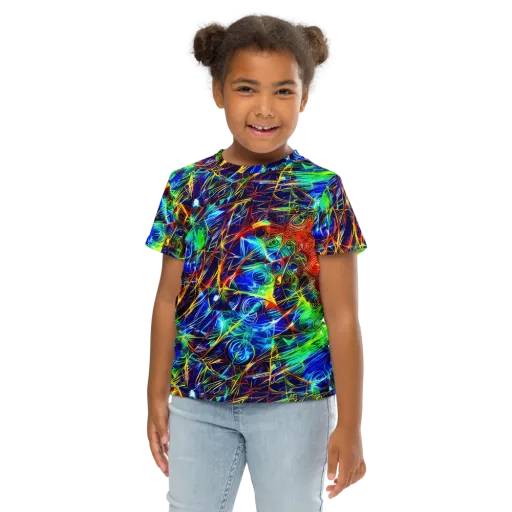 Limefire Cartography on a Kids Crew Neck T-Shirt