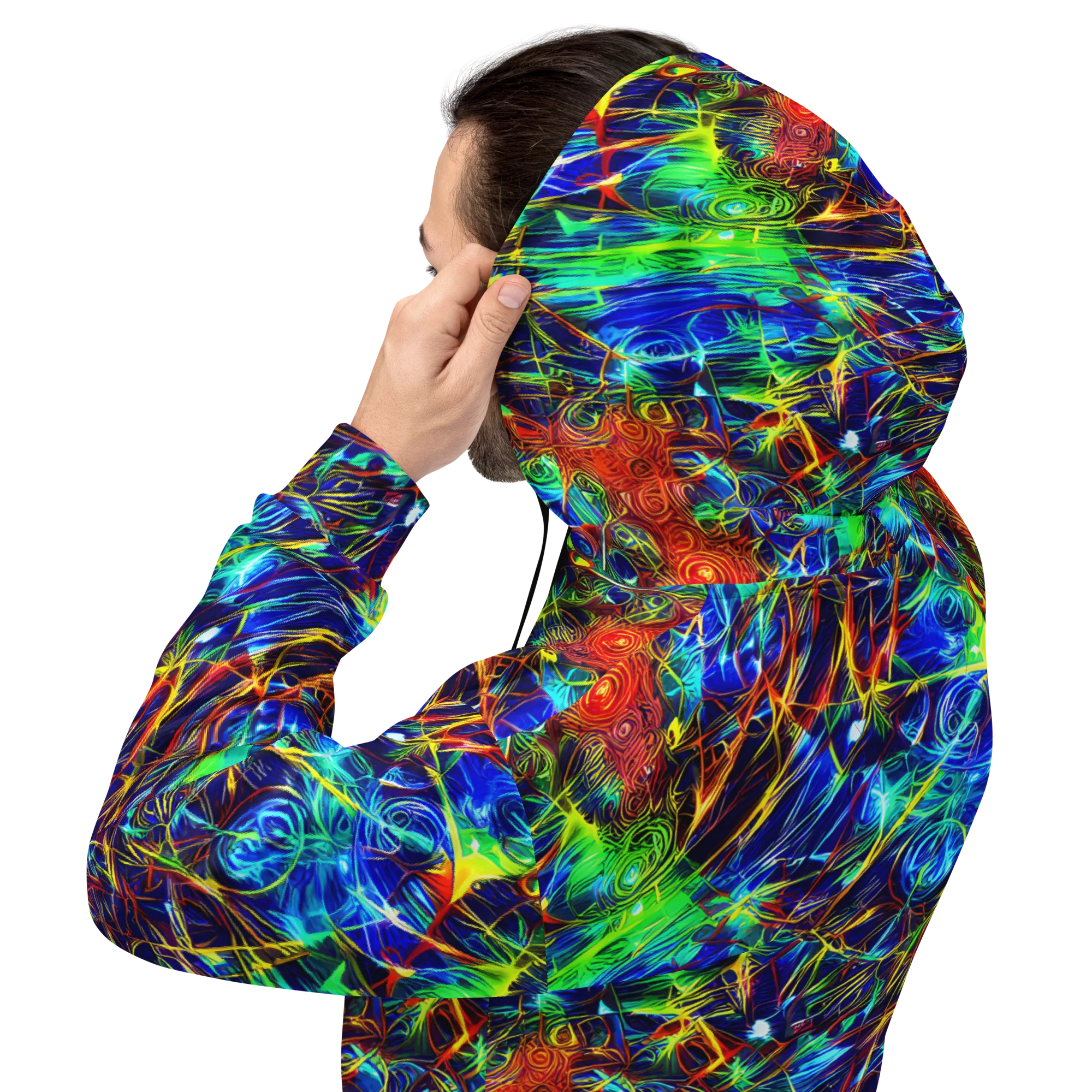 Limefire Cartography on Hoodie — Back