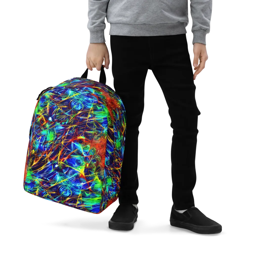 Limefire Cartography on Minimalist Backpack — Zoomed-in