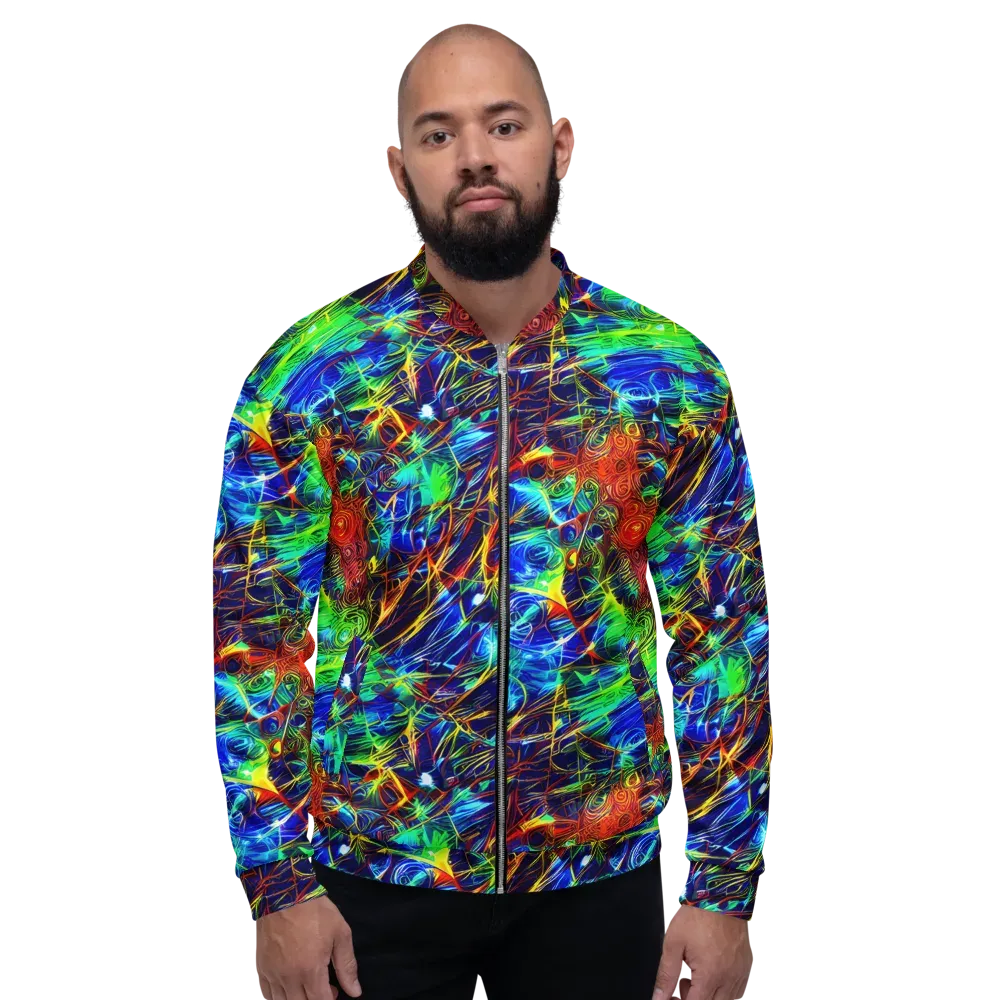 Limefire Cartography on Bomber Jacket — Front