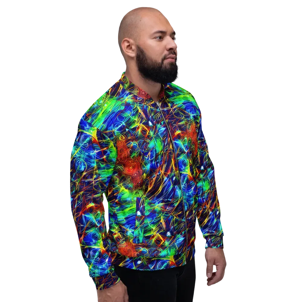 Limefire Cartography on Bomber Jacket — Right