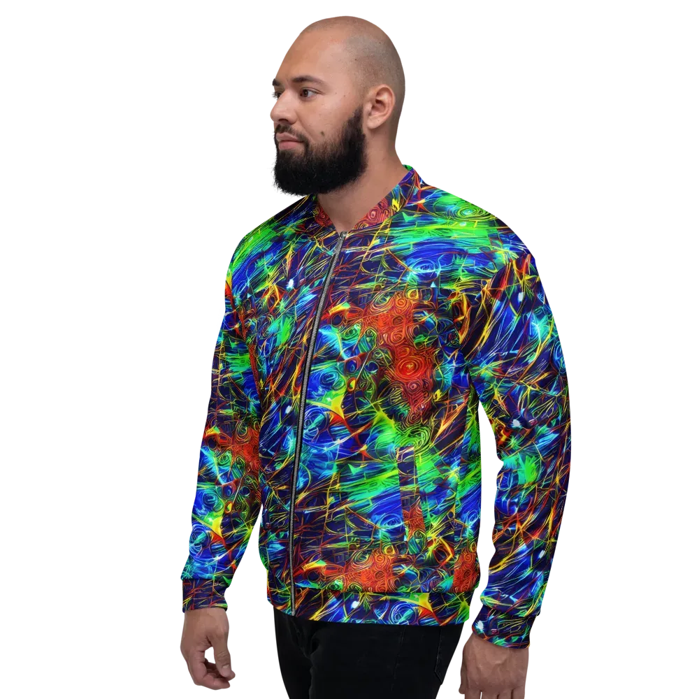 Limefire Cartography on Bomber Jacket — Left